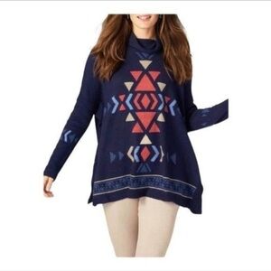 J. Jill Southwestern poncho style sweater - size L